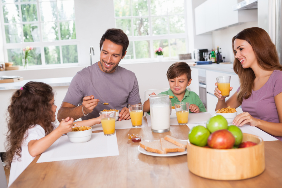 café da manhã especial para a familia